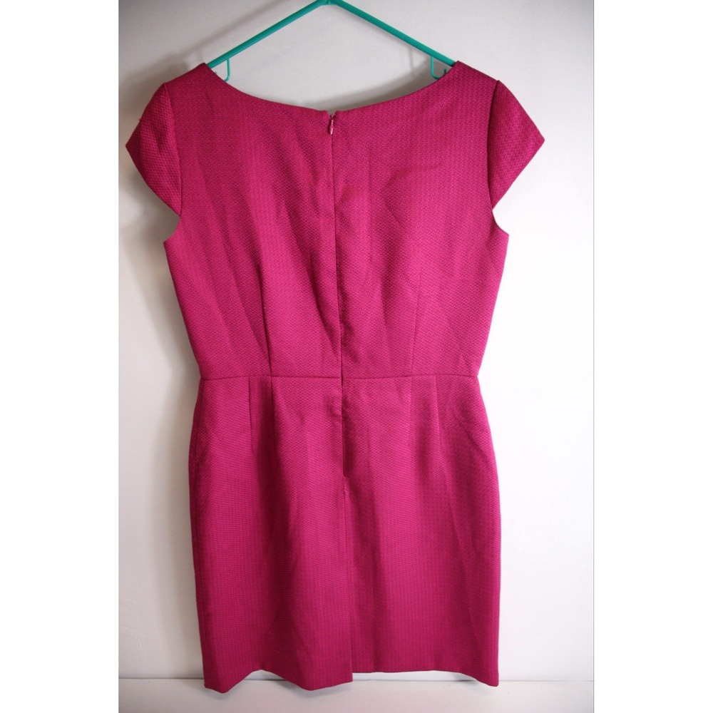 Tahari ASL Women 8 Petite Career Dress Pink V Neck Cutout Lined EUC - Picture 2 of 4